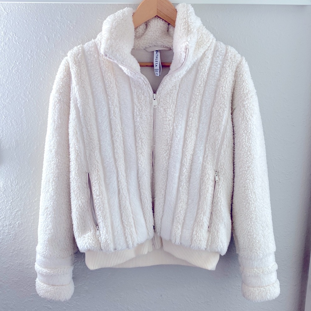 Small Cream Athleta Sherpa Jacket